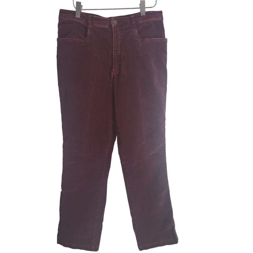 Royal Robbins Corduroy Pants 10 Womens Purple Mid Rise Straight Leg Bottoms